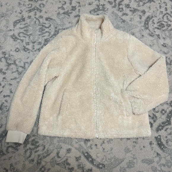 J. Crew cream teddy bear jacket - Picture 1 of 3
